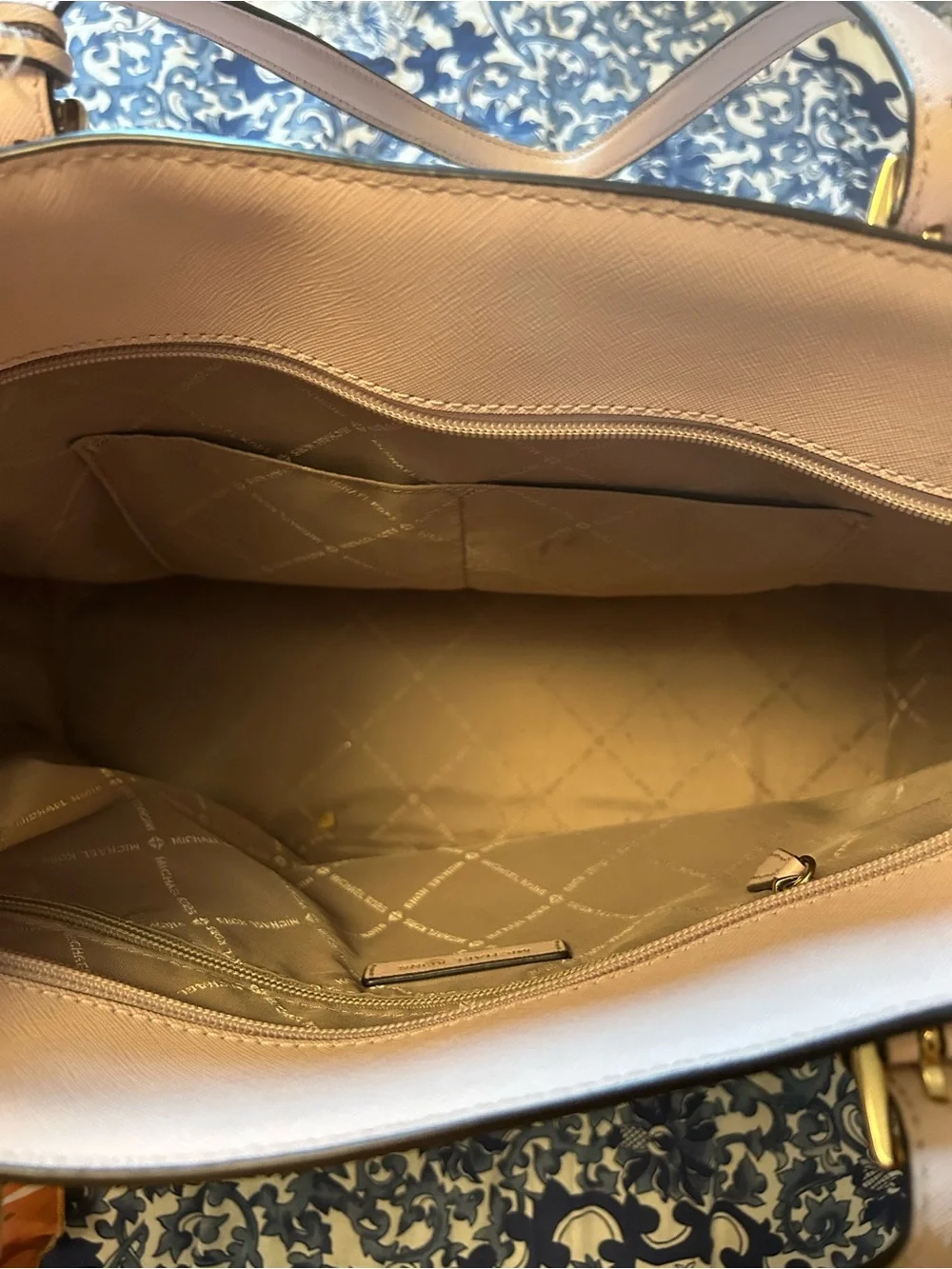 Michael Kors Blush Pink Logo Tote with MK Charm